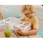 Montre Flik Flak x faber-castell enfant bracelet plastique bleu - vue porté 1