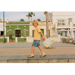 Montre Flik Flak x faber-castell enfant bracelet plastique bleu - vue porté 2