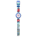 Montre Flik Flak paris 2024 enfant bracelet plastique bleu - vue D1