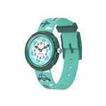 Montre Flik Flak time to discover enfant bracelet tissu vert - vue 1
