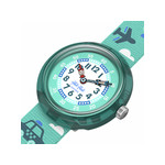 Montre Flik Flak time to discover enfant bracelet tissu vert - vue 2