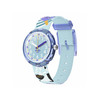 Montre Flik Flak time to discover enfant bracelet tissu bleu - vue V1