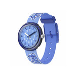 Montre Flik Flak time to discover enfant bracelet tissu bleu - vue 1