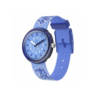 Montre Flik Flak time to discover enfant bracelet tissu bleu - vue 1