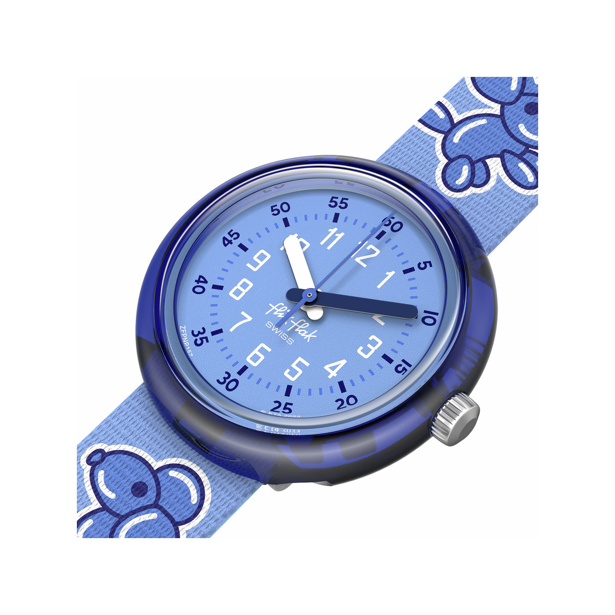 Montre Flik Flak time to discover enfant bracelet tissu bleu - vue 2