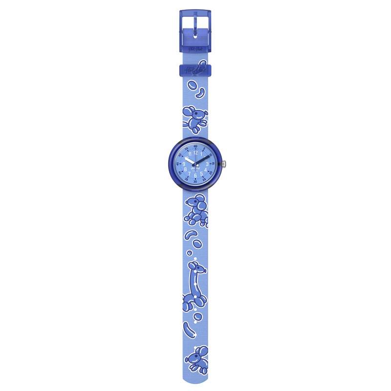 Montre Flik Flak time to discover enfant bracelet tissu bleu - vue D1