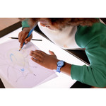 Montre Flik Flak time to discover enfant bracelet tissu bleu - vue porté 1