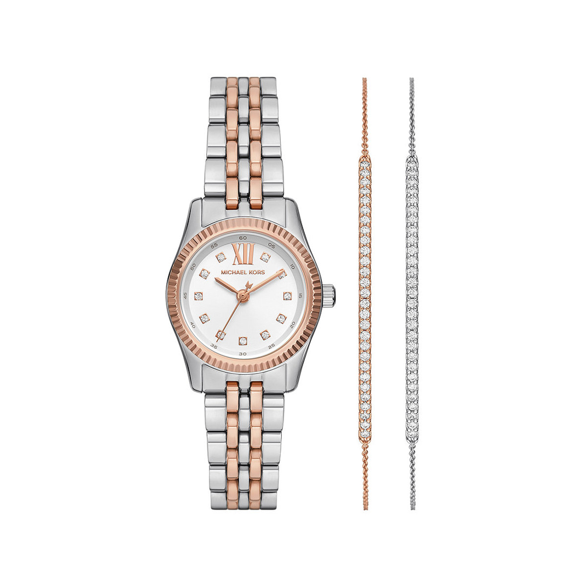 Montre michael kors lexington femme bracelet acier inoxydable bicolore