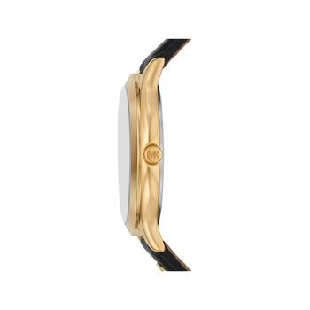 Montre michael kors slim runway femme bracelet cuir noir