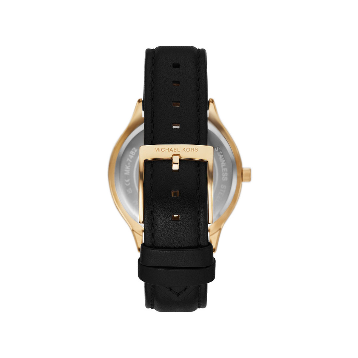 Montre michael kors slim runway femme bracelet cuir noir - vue 3