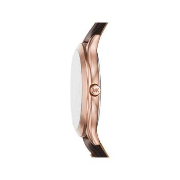 Montre michael kors slim runway femme bracelet cuir marron
