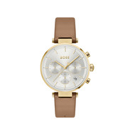 Montre BOSS business femme bracelet acier doré jaune