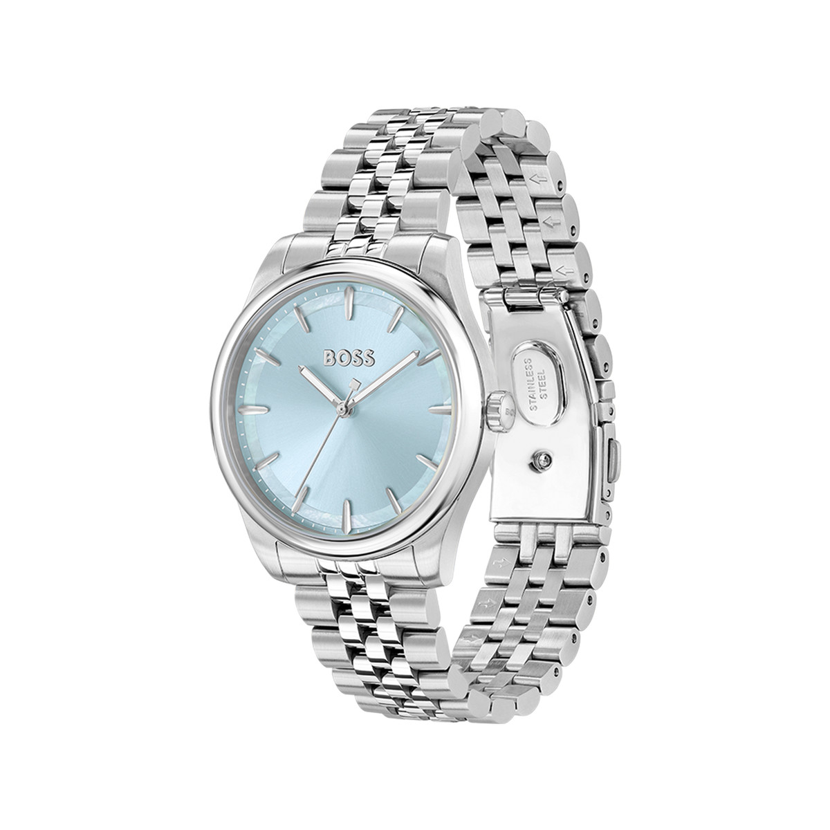 Montre BOSS business femme bracelet acier bicolore - vue 2