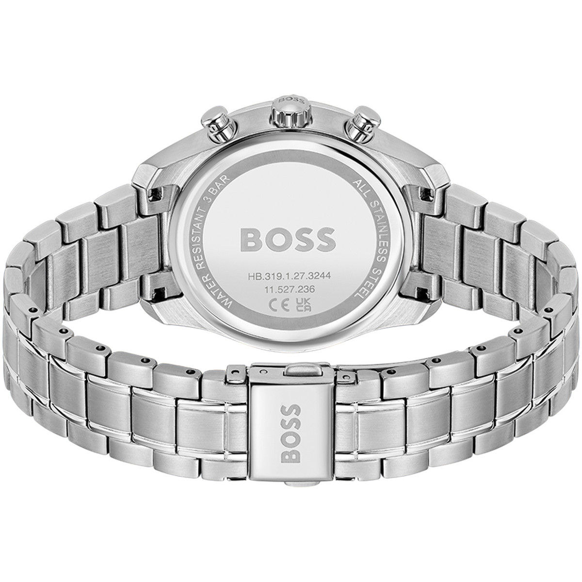 Montre BOSS sport lux femme bracelet acier argent - vue 3