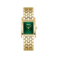 Montre BOSS business femme bracelet acier doré jaune