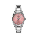 Montre TISSOT T-CLASSIC PR 100 femme cadran rose bracelet acier inoxydable - vue 1