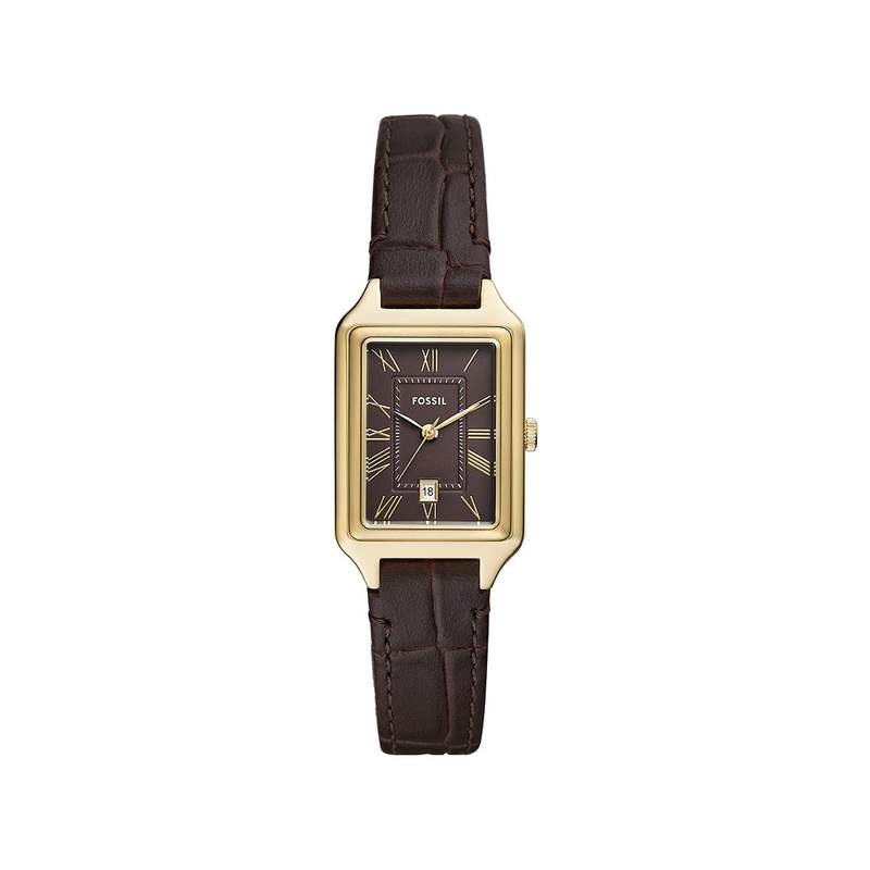 Montre FOSSIL raquel femme bracelet cuir marron - vue 1