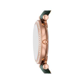 FOSSIL carlie dameshorloge met groene leren band