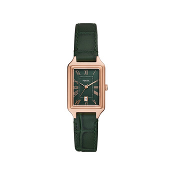 FOSSIL raquel ladies' watch with green leather strap