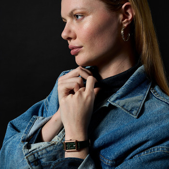 FOSSIL raquel ladies' watch with green leather strap