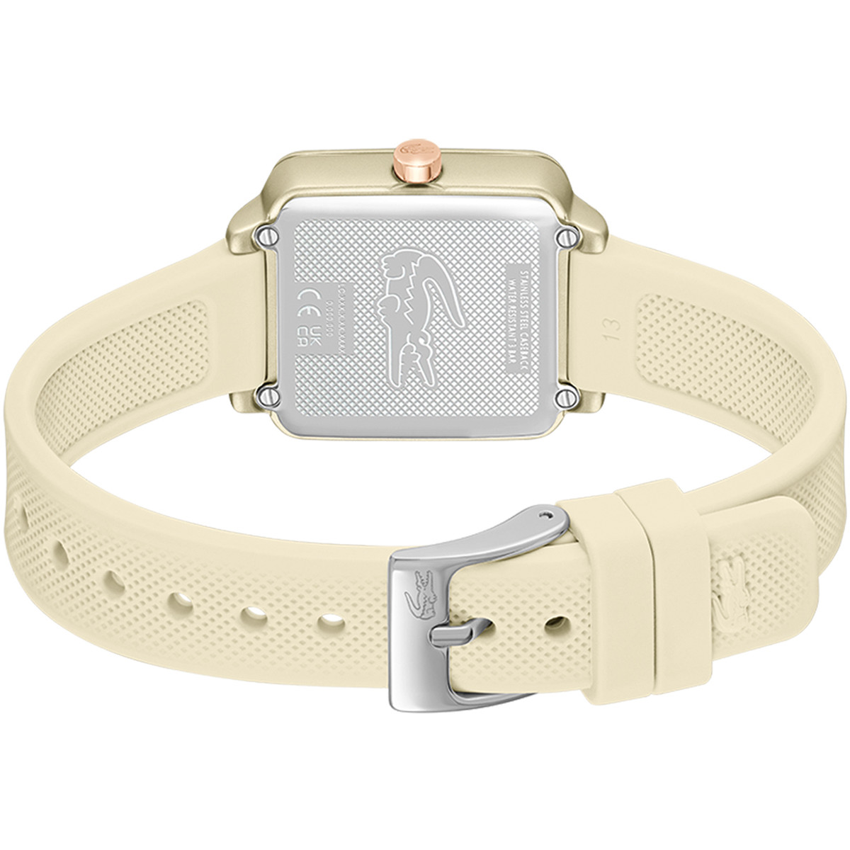 Montre LACOSTE 12.12 flow femme bracelet acier doré jaune - vue 3