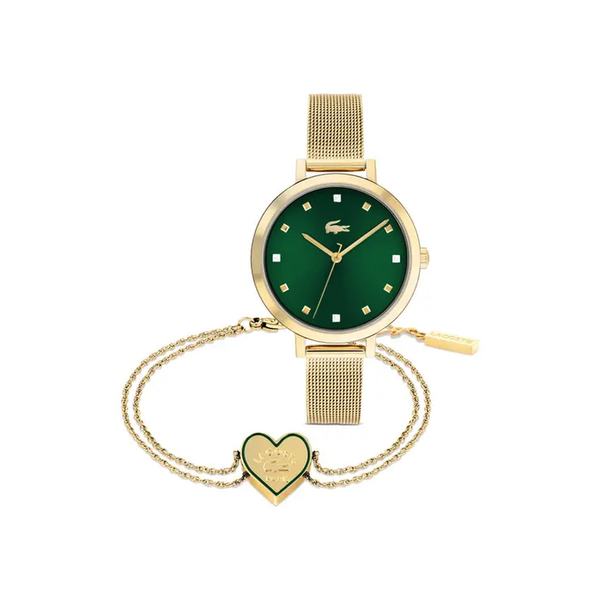 Montre LACOSTE ladies giftset femme bracelet acier doré jaune