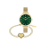 Montre LACOSTE ladies giftset femme bracelet acier doré jaune - vue 1