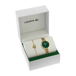 Montre LACOSTE ladies giftset femme bracelet acier doré jaune - vue D1