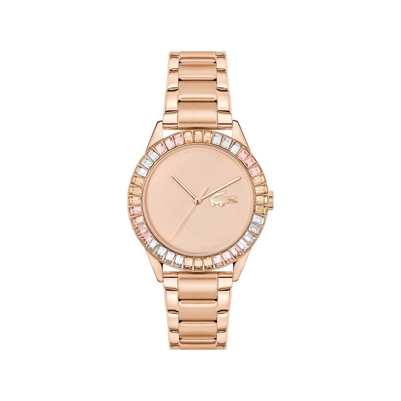 Montre LACOSTE Ladycroc femme bracelet acier doré jaune - vue 1