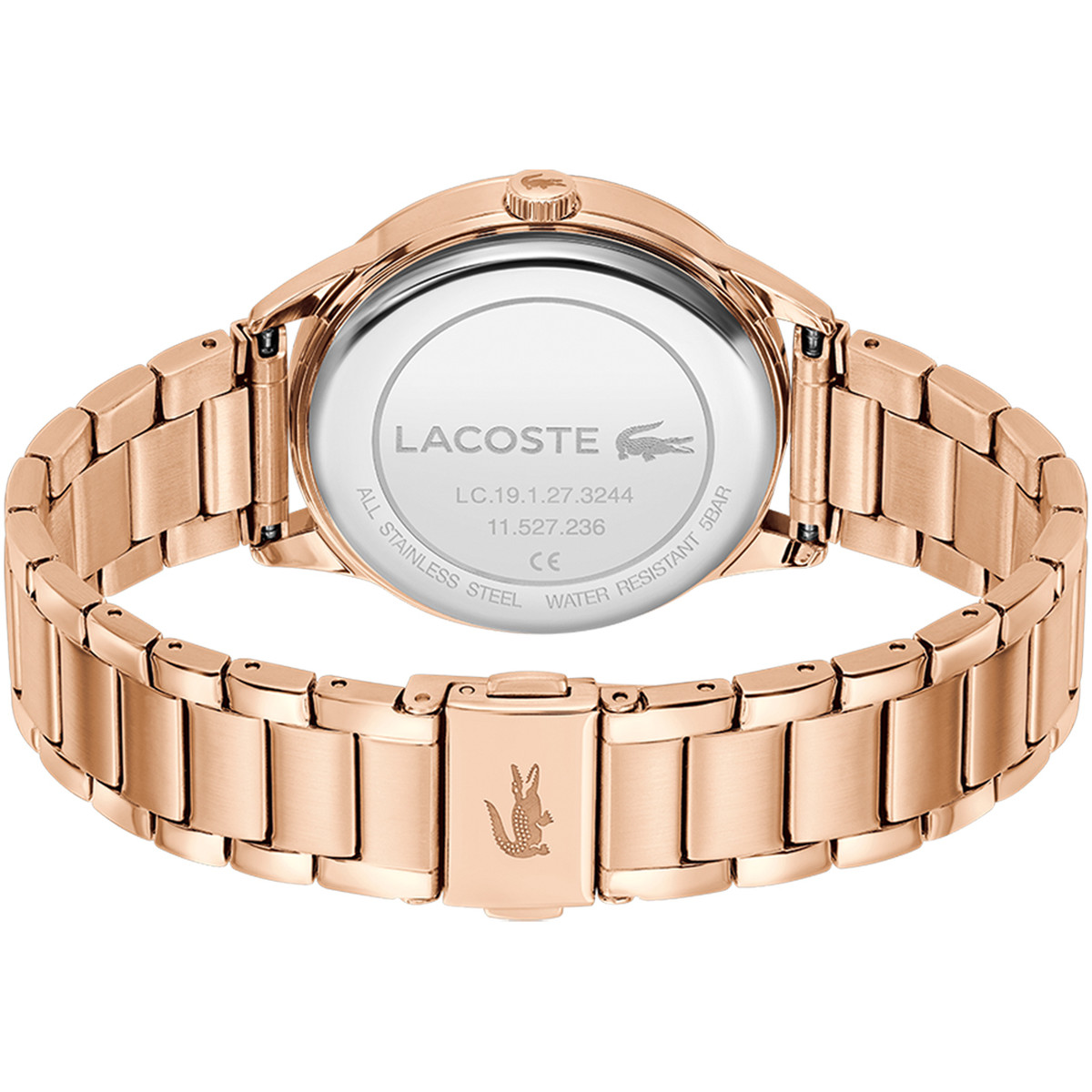 Montre LACOSTE Ladycroc femme bracelet acier doré jaune - vue 3