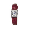 Montre LIP CHURCHILL C18 femme cadran gris bracelet cuir rouge boitier acier - vue V1