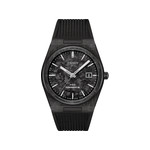 Montre TISSOT prx homme automatique, bracelet synthétique noir, boitier acier carbone forgé - vue 1