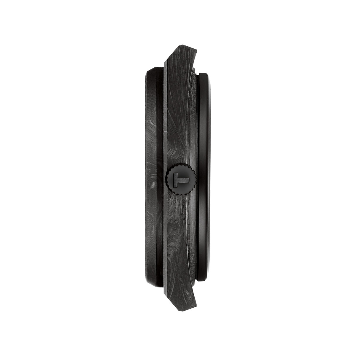 Montre TISSOT prx homme automatique, bracelet synthétique noir, boitier acier carbone forgé - vue 2