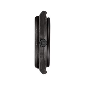 Montre TISSOT prx homme automatique, bracelet synthétique noir, boitier acier carbone forgé