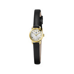 Montre LIP femme analogique, bracelet cuir noir - vue 1