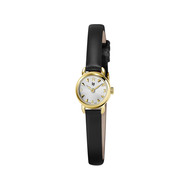 Montre LIP femme analogique, bracelet cuir noir