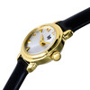 Montre LIP femme analogique, bracelet cuir noir - vue VD2