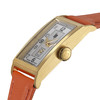 Montre LIP femme analogique, bracelet cuir orange - vue VD2