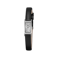 Montre LIP femme analogique, bracelet cuir noir