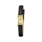 Montre LIP femme analogique, bracelet cuir noir - vue 1