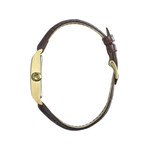 Montre LIP femme analogique, bracelet cuir marron - vue 2