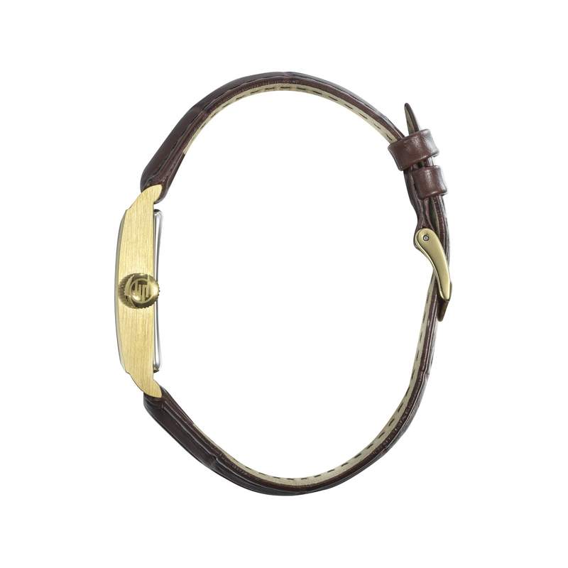 Analoog LIP dameshorloge, bruine leren band - bekijk 2