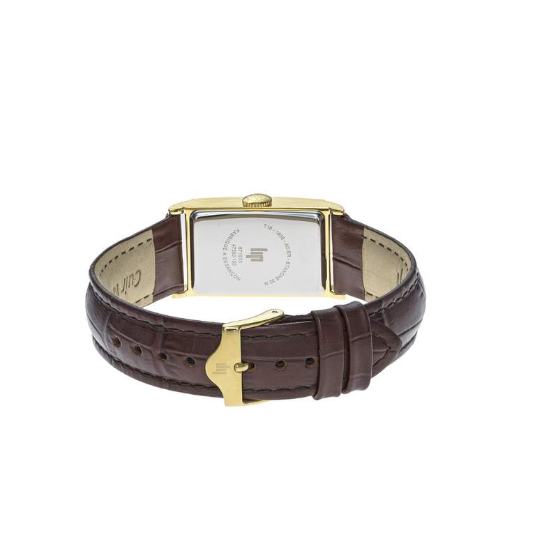 Analoog LIP dameshorloge, bruine leren band - bekijk 3