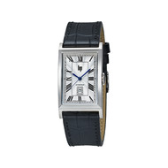 Montre LIP femme automatique, bracelet cuir noir