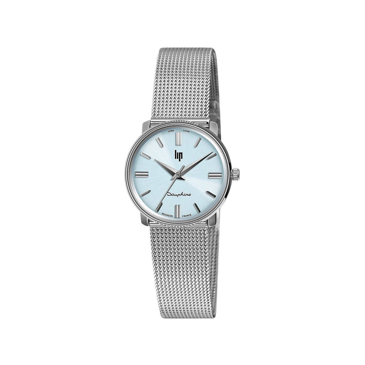 Montre LIP femme analogique, bracelet métal argent