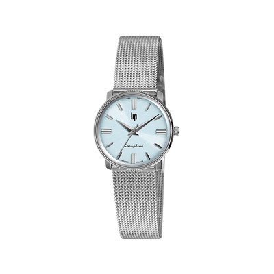 LIP analog ladies watch, silver metal bracelet
