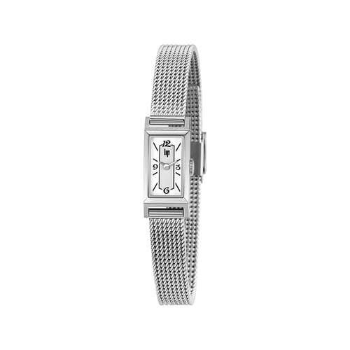 Montre LIP femme analogique, bracelet métal argent