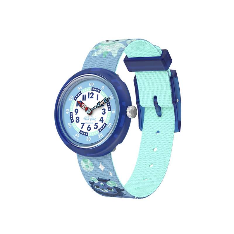 Montre FLIK FLAK mystic land enfant bracelet pet recycle bleu - vue 1