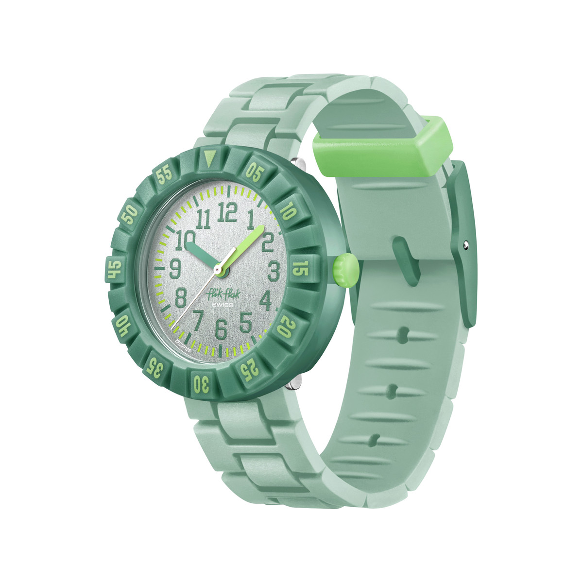 Montre FLIK FLAK time to discover enfant bracelet silicone vert