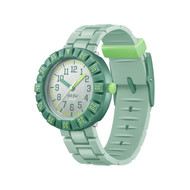 Montre FLIK FLAK time to discover enfant bracelet silicone vert